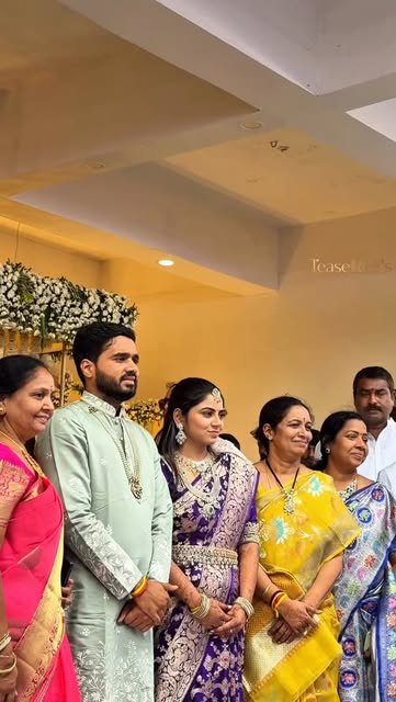Family at a wedding reception