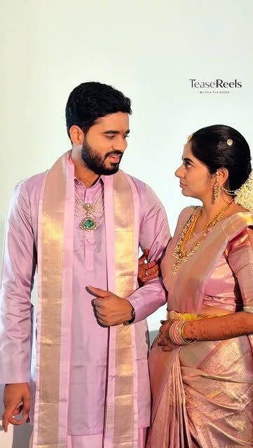 Couple at a vratham ceremony